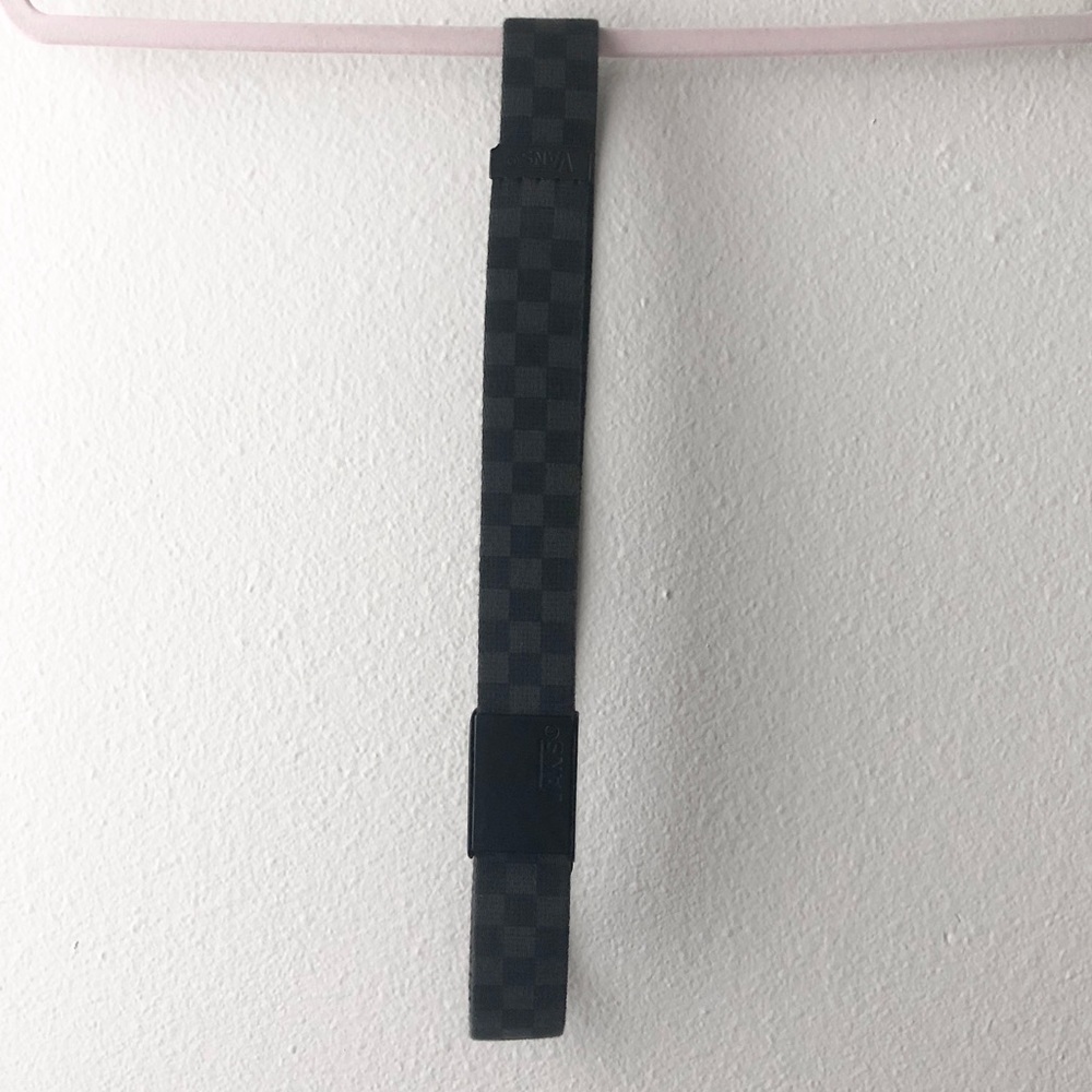 Vans black and charcoal checkered belt